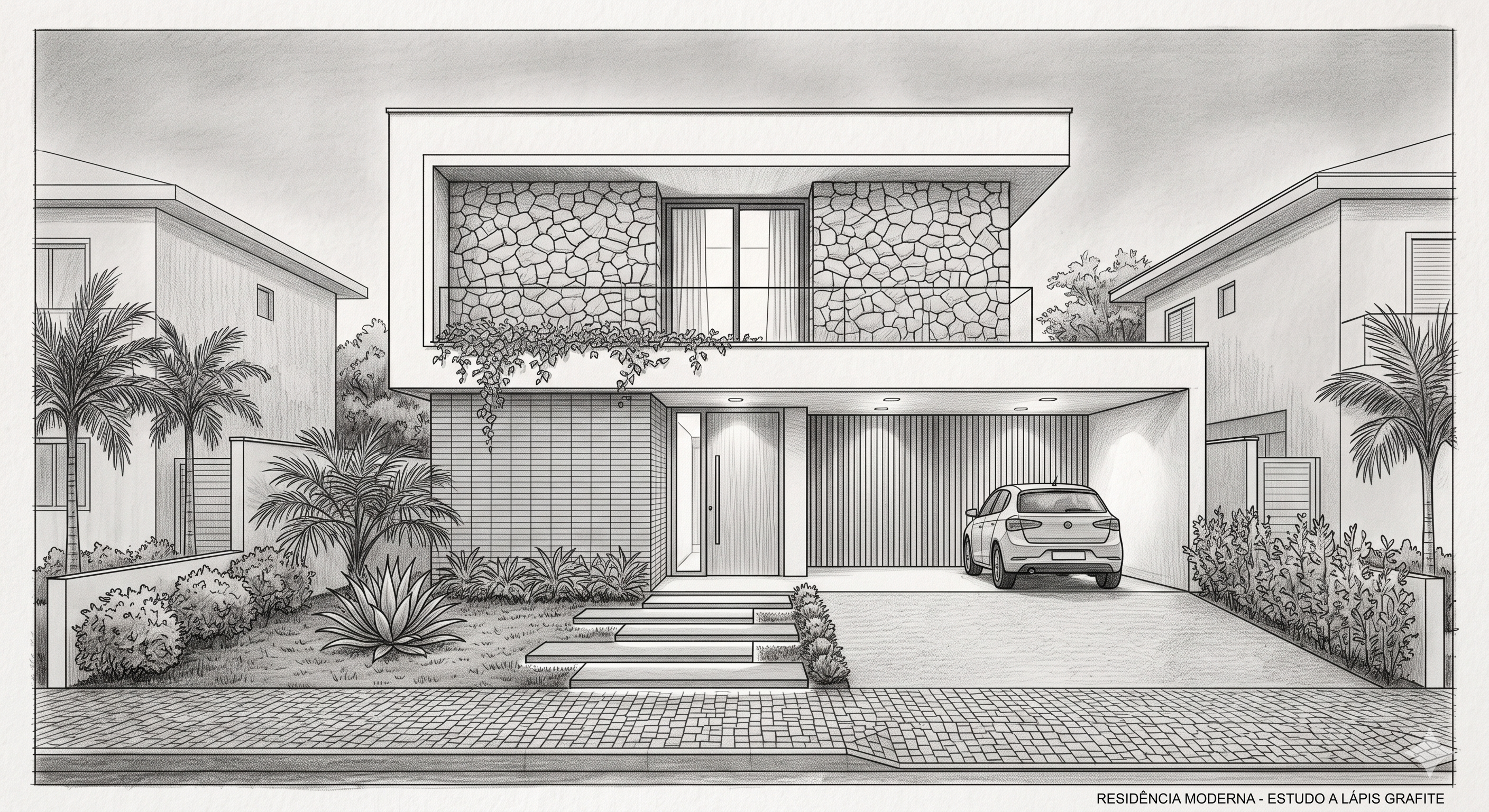 Projeto residencial — sobrado contemporâneo